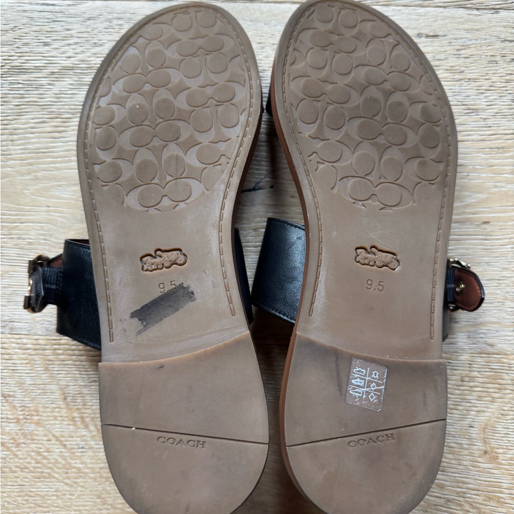 COACH NEW Harlow Black Embellished Sandals Sz 9.5 NEW price firm! - Picture 5 of 6